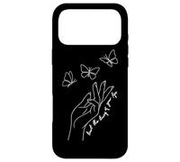 Carcasa para iPhone 17 Pro MAX El Cambio es Hermoso Mariposa Minimalista línea Arte Inspirador