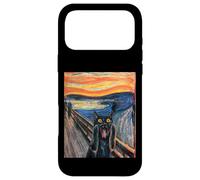 Carcasa para iPhone 17 Pro MAX El Gato Negro Grito de Munch Edvard Pintura Famosa Divertida