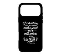 Carcasa para iPhone 17 Pro MAX Él Let Us Not Love with Words versículo bíblico Cita Cristiana