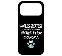 Carcasa para iPhone 17 Pro MAX El Mejor bichón Friso del Mundo con Estampado de Pata de Abuela con Estampado de Pata de Perro Love