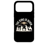 Carcasa para iPhone 17 Pro MAX El Rey Nace Lucas 2:11 Belén Escena de Navidad