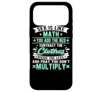 Carcasa para iPhone 17 Pro MAX El Sexo es como Las matemáticas Sucio Papá Chiste Divertido Matemático Travieso
