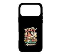 Carcasa para iPhone 17 Pro MAX El Weekend Empieza Miercoles Divertido Diseño Gato