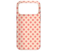 Carcasa para iPhone 17 Pro MAX Elegant Coral Large Polka Dots on Pale Peach
