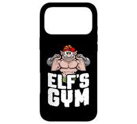 Carcasa para iPhone 17 Pro MAX Elf's Gym Kettlebell Bodybuilder Entrenamiento de Navidad