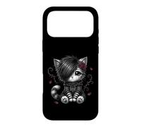 Carcasa para iPhone 17 Pro MAX EMO Cat Rose Regalos góticos Amante de los Gatos Goth Girl Dark Kitty