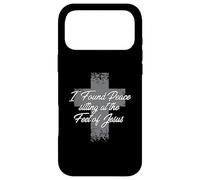 Carcasa para iPhone 17 Pro MAX Encontré la Paz sentada a los pies de Jesús Cristiano