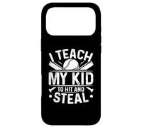 Carcasa para iPhone 17 Pro MAX Enseño a mis Hijos a Golpear y Robar Divertido Jugador de béisbol