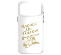 Carcasa para iPhone 17 Pro MAX Ensilla y Sigue tu sueño, Nunca te Des por vencido