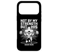 Carcasa para iPhone 17 Pro MAX Entrenamiento Cristiano No Mi Fuerza Pero Su Cristo Jesús Gimnasio