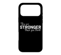 Carcasa para iPhone 17 Pro MAX Eres más Fuerte Que Pensar Motivación Gimnasio Frase Fuerza