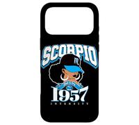 Carcasa para iPhone 17 Pro MAX Escorpio 1957 Afro Queen Zodiac Birthday Sassy Soul Gifts