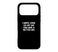 Carcasa para iPhone 17 Pro MAX ¡Escribo código para Que mis Gatos Puedan Tener una Vida Mejor!