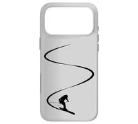 Carcasa para iPhone 17 Pro MAX Esquí Alpino Cuesta Abajo Minimalista Esquí Aventura Nevada