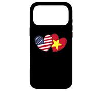 Carcasa para iPhone 17 Pro MAX Estados Unidos Vietnam Corazón Banderas Americano Vietnamita Amor Orgullo