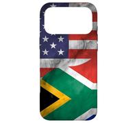 Carcasa para iPhone 17 Pro MAX Estados Unidos y Sudáfrica Yin Yang - Bandera sudafricana Americana
