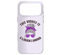 Carcasa para iPhone 17 Pro MAX Este Badass ES UN Guerrero DE SJOGREN Purple Ribbon Meme