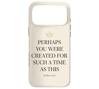 Carcasa para iPhone 17 Pro MAX Ester 4:14 Corona Versículo de la Biblia Fe Mujeres