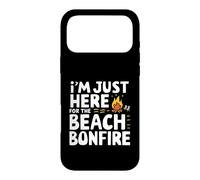 Carcasa para iPhone 17 Pro MAX Estoy aquí para la Playa Hoguera Océano Puesta del Sol Fogata