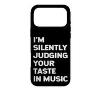 Carcasa para iPhone 17 Pro MAX Estoy juzgando en Silencio tu Gusto en música Profesor DJ Músico