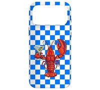 Carcasa para iPhone 17 Pro MAX Estuche Martini de Langosta a Cuadros para Cóctel Retro a
