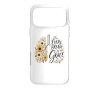 Carcasa para iPhone 17 Pro MAX Every Breath Is Grace Boho Floral Pulmones Girasoles de otoño