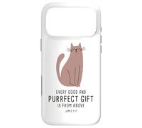 Carcasa para iPhone 17 Pro MAX Every Good & Purrfect (Gift) is from Above - James 1:17 Cat