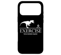 Carcasa para iPhone 17 Pro MAX Exercise Motivation Required Funny T-Rex Graphic Gym Saying