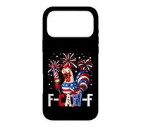 Carcasa para iPhone 17 Pro MAX F Caw F Funny 4th of July American Flag Rooster Meme