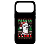Carcasa para iPhone 17 Pro MAX FA Lala Llama Sombrero de Papá Noel Ugly Christmas Sweater Animal Lover
