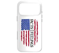 Carcasa para iPhone 17 Pro MAX Facts Over Feelings Flag Sign USA God Family Country Freedom