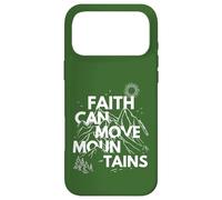 Carcasa para iPhone 17 Pro MAX Faith Can Move Mountains Verso de la Biblia Impresión Cristiana