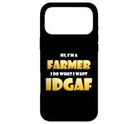 Carcasa para iPhone 17 Pro MAX Farmer Idgaf Funny Vegetable/Animal Food Farming Rancher