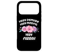 Carcasa para iPhone 17 Pro MAX Farrah Personalized Very Demure Very Mindful Farrah Name