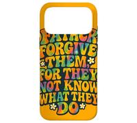 Carcasa para iPhone 17 Pro MAX Father Forgive Them - Cita Cristiana Retro con versículo bíblico