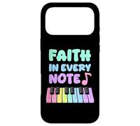 Carcasa para iPhone 17 Pro MAX Fe en Cada Nota Piano Chica Cristiana Músico de la Iglesia