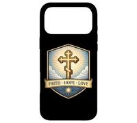 Carcasa para iPhone 17 Pro MAX Fe Esperanza Amor Cristiano Ortodoxo Floral Jesucristo Dios
