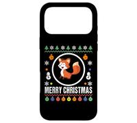 Carcasa para iPhone 17 Pro MAX Feliz Navidad Fox Suéter Feo de Navidad