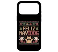 Carcasa para iPhone 17 Pro MAX Feliz Navidog - Divertido suéter Feo de Navidad para dueño de Perro