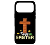 Carcasa para iPhone 17 Pro MAX Feliz Pascua Bloque Constructor de Ladrillos de Construcción Jesús Cruz Fe