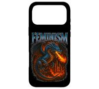 Carcasa para iPhone 17 Pro MAX Feminismo Dragón Cool Retro Vibe Vintage Dragón con Llamas