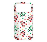 Carcasa para iPhone 17 Pro MAX Festive Penguin Friends - Patrón navideño Rojo y Verde