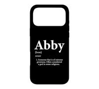 Carcasa para iPhone 17 Pro MAX Fiesta de cumpleaños Divertida con el Nombre de Abby Definition para Abbies