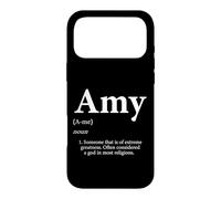 Carcasa para iPhone 17 Pro MAX Fiesta de cumpleaños Divertida con el Nombre de Amy Definition para Amies Amy