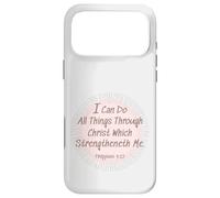 Carcasa para iPhone 17 Pro MAX Filipenses 4:13 Puedo Hacer Todas Las Cosas a través de Cristo KJV
