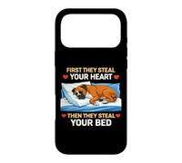 Carcasa para iPhone 17 Pro MAX First They Steal Your Heart Then The Bed Boxer Dog Owner Fun