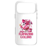 Carcasa para iPhone 17 Pro MAX Flamazing Collins Pink Flamingo Tropical Beach Trip Mujer