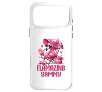 Carcasa para iPhone 17 Pro MAX Flamazing Sammy Pink Flamingo Tropical Beach Trip Mujer