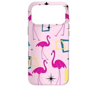 Carcasa para iPhone 17 Pro MAX Flamingo Midcentury Mid Century Retro Geometric Modern
