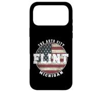Carcasa para iPhone 17 Pro MAX Flint Michigan, Bandera Americana Vintage